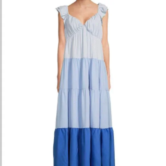 knee length dresses for ladies Embroidered Smocked Cami Maxi Dress – English Factory